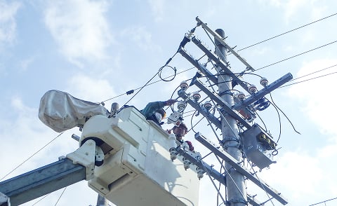 電柱のメンテナンス